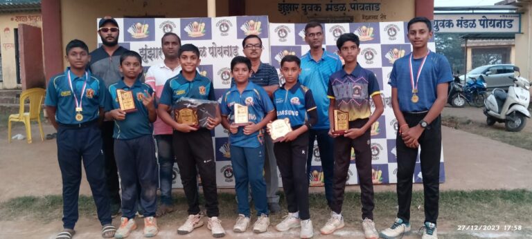 झुंझार युवक मंडळ पोयनाड आयोजित क्रिकेट स्पर्धेत,आरुष कोल्हेचं लागोपाठ दुसरं शतक,एसबीसी महाड विजयी.